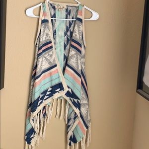 Multi colored sleeveless cardigan ✨